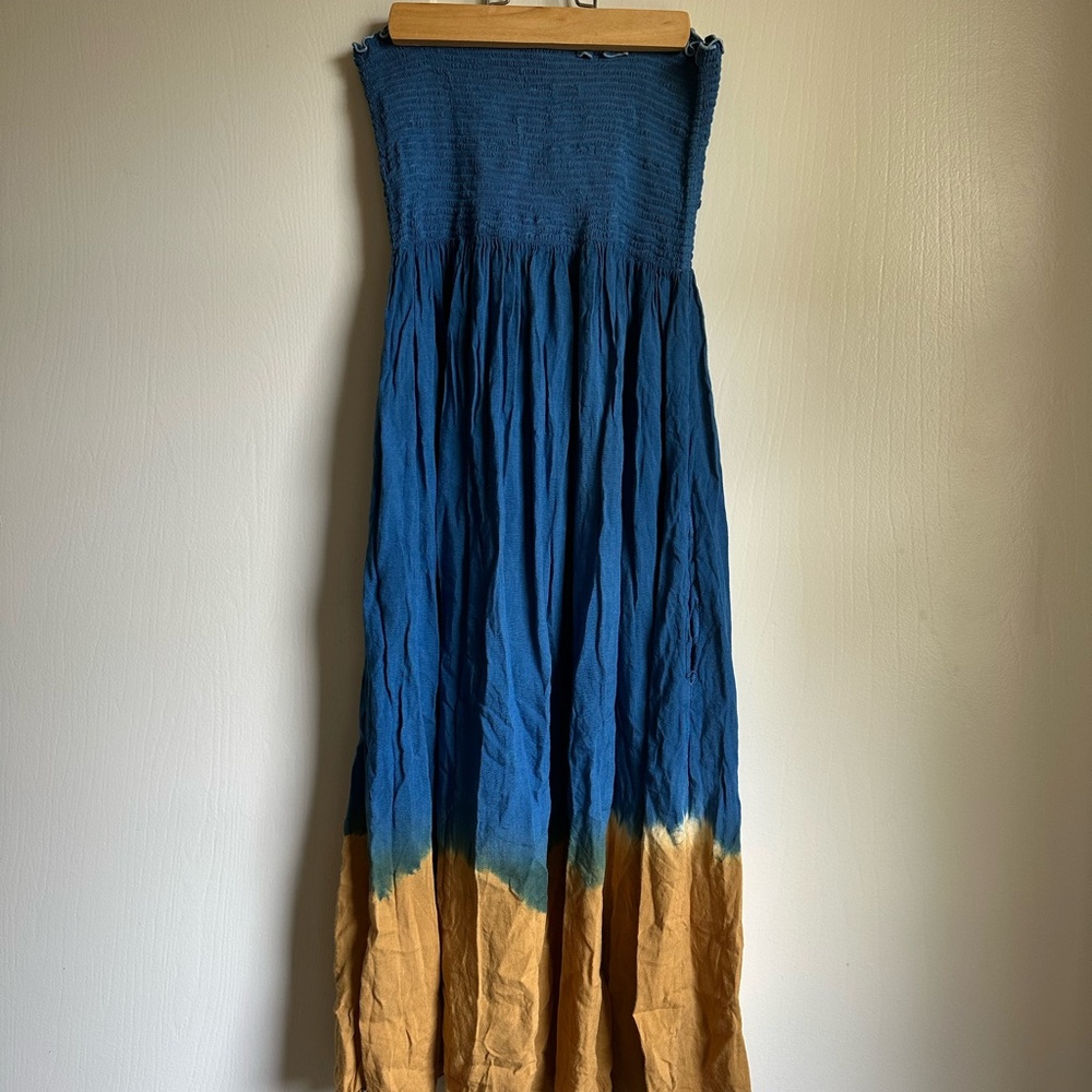 Indah Striped Blue and White Dress